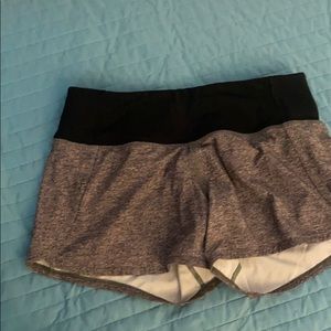 Grey and black lulu lemon shorts